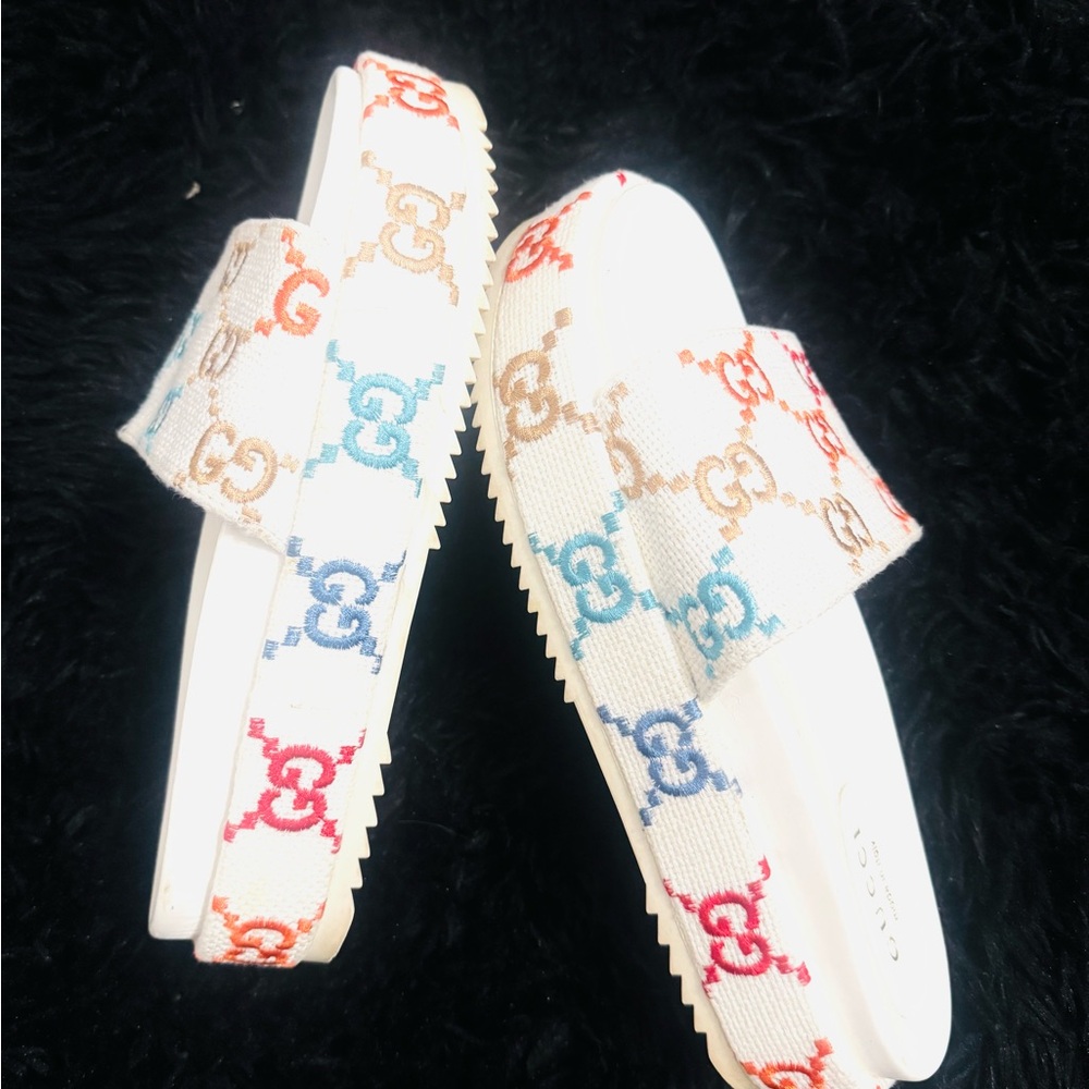 Gucci Multicolor Slide Sandals